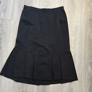 Solar Brand‎ solid black  pleated womans  skirt size S